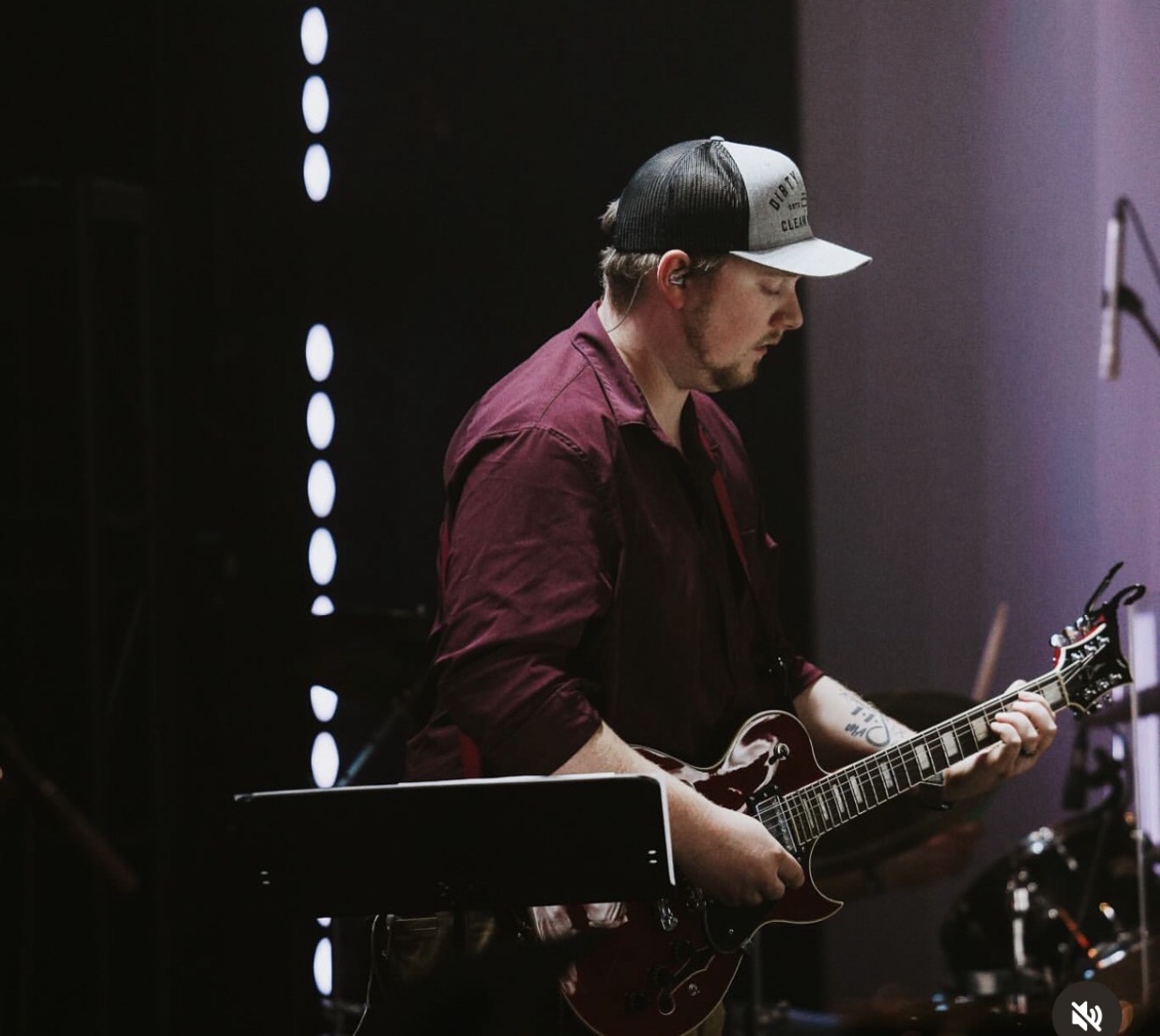 Joshua Dean performing on stage